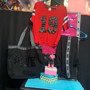 Victoria's Secret PINK Bearcats Shirt W/ PINK Bag & PINK Joggers